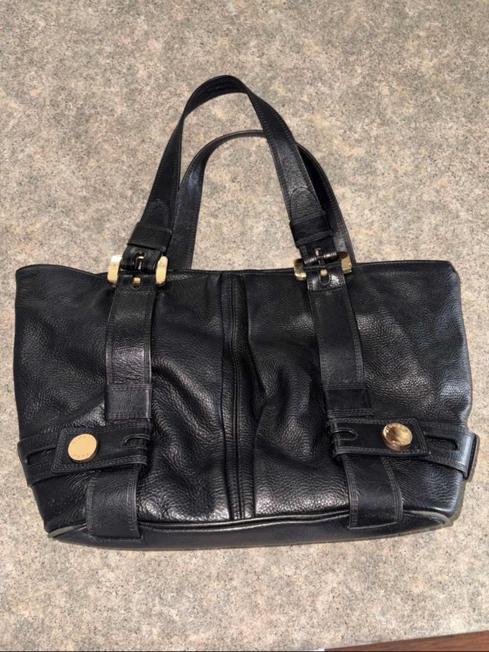 Michael Kors Black Leather Shoulder Tote Bag / Purse 👜- GUC- AS IS